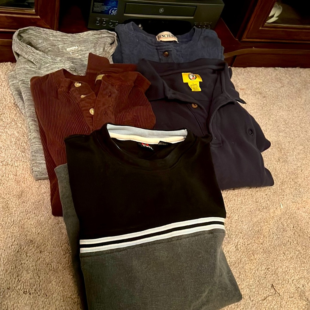 Vintage long sleeve Mens shirts Lot of 5